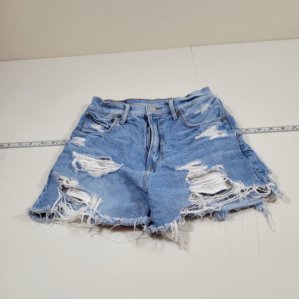 American Eagle Women's Highest Rise 90's Boyfriend Short Size 00 Blue‎